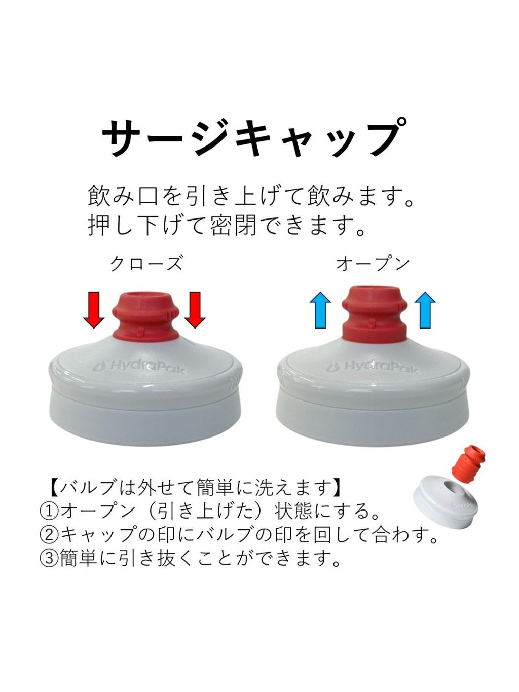 ブレイカウェイ サージ 880ml (2P) #ホワイト [BGA3002]｜Hydrapak