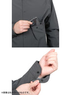 ソフトシェルのショートカラーシャツ #センザイミドリ [021090]｜AXESQUIN【Outlet_20】