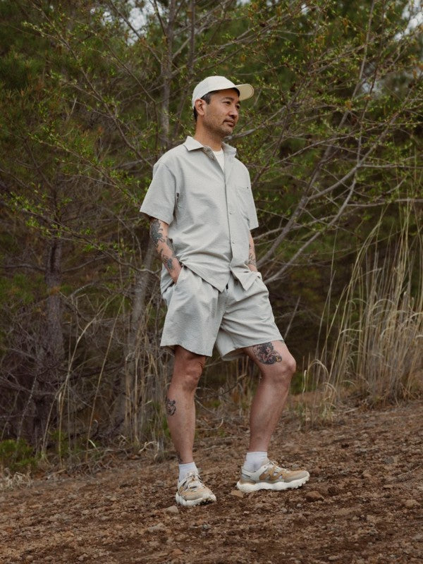 Outdoor Seersucker Shorts #BEIGE [HU-20007]｜HERENESS