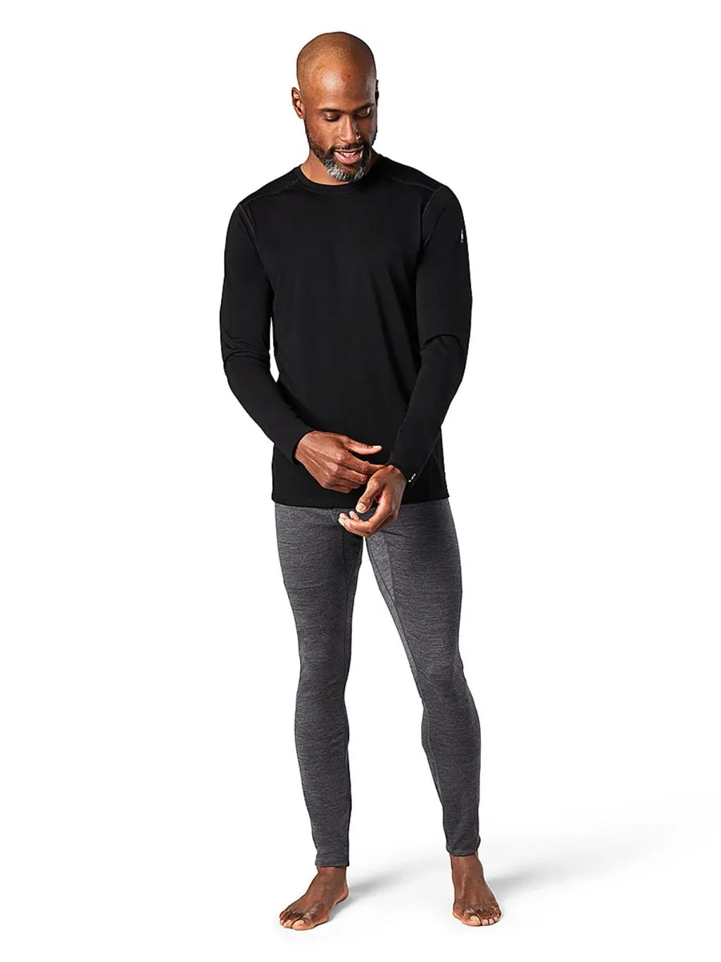 【Men】メンズ クラシックオールシーズンメリノベースレイヤー ロングスリーブ #ブラック [SW61030005004]｜Smartwool