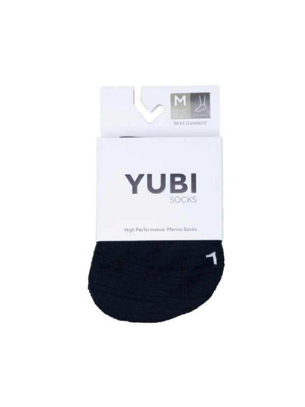 Natural Shape Mini Crew Axio Wool #Black [YUB233-020025-BLK]｜YUBI SOCKS