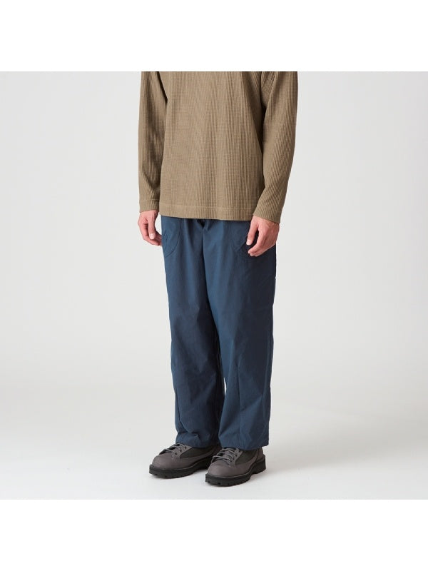 ヴィンテージナイロンのカーブパンツ #アオニビ [022040]｜AXESQUIN