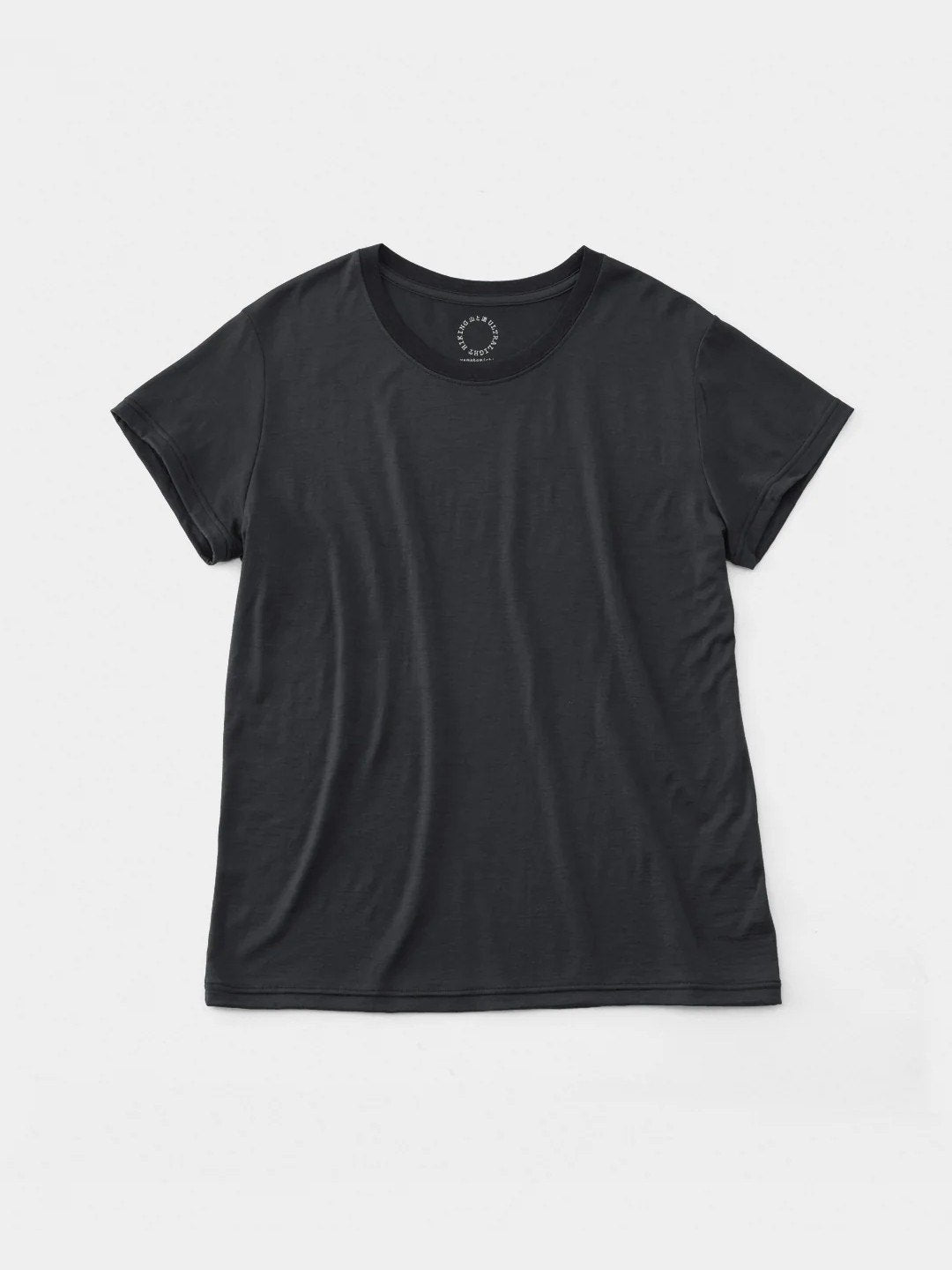 Women's 100% Light Merino French Sleeve #Charcoal｜山と道