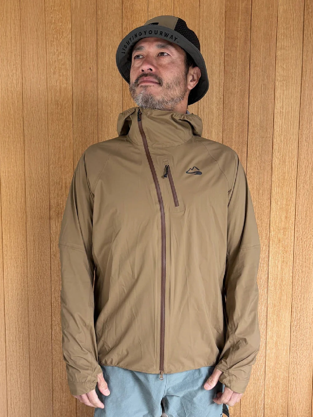 Up-Swing Rain Hoody #キャラメルブラウン [MSRH-003]｜milestone
