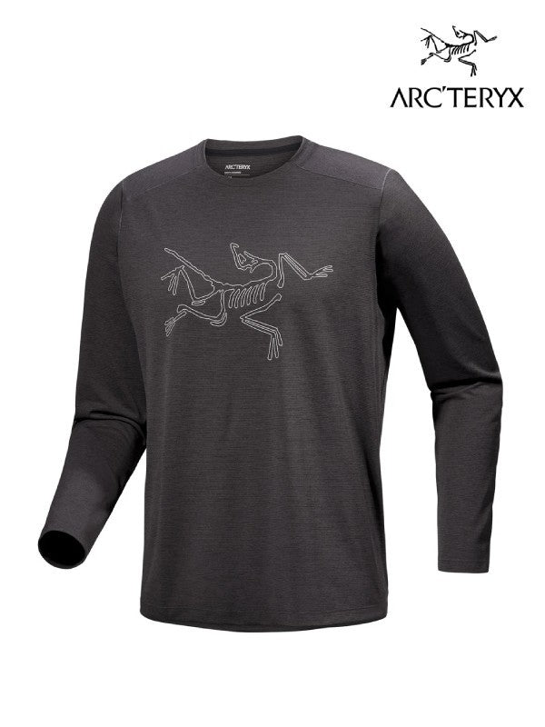 Cormac Logo LS M #Black Heather / Solitude [X00000845202]｜ARC'TERYX
