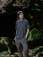 Dry Wool T-shirt 2 #Black [hu-10014]｜HERENESS