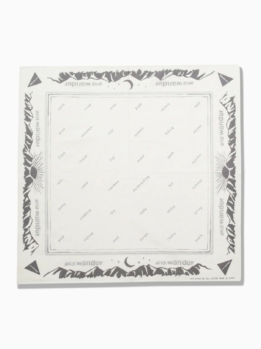 reflective words bandanna #off white [5987264]｜and wander