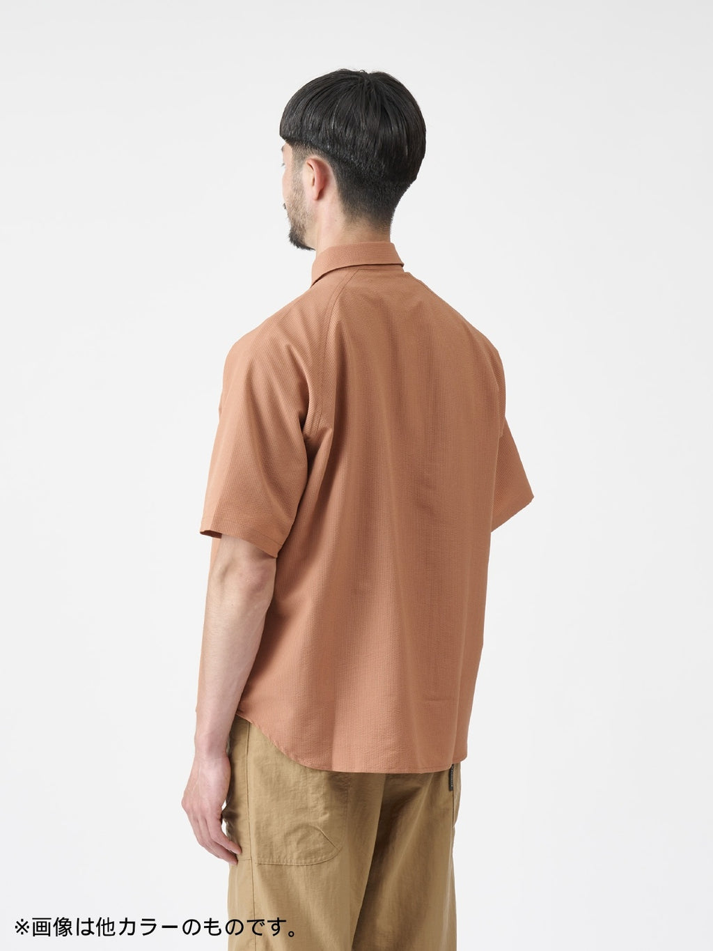 シアサッカーの半袖プルオーバーシャツ #フカガワネズ [21117]｜AXESQUIN