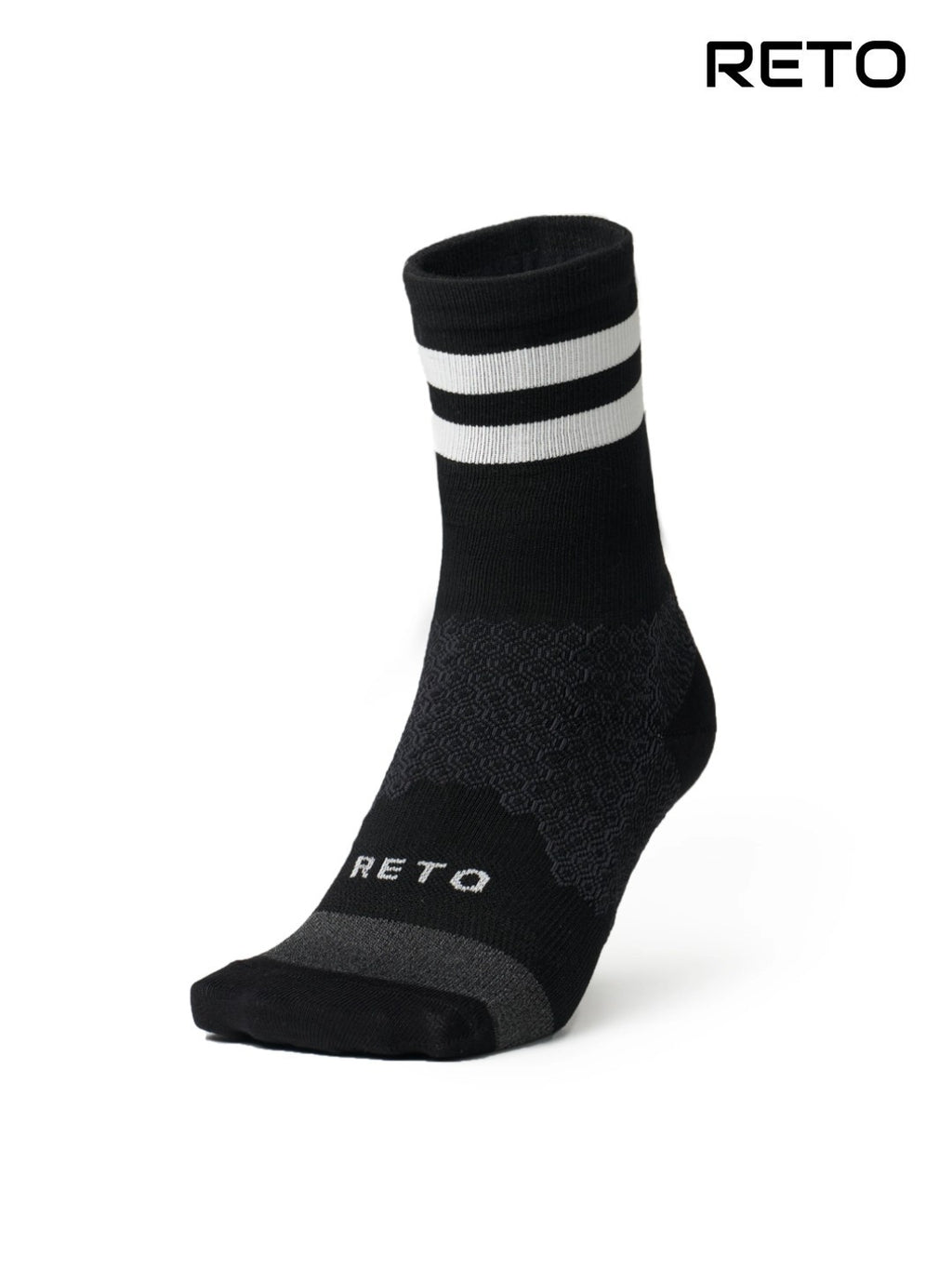 RUNNING SOCKS MIDDLE LENGTH ver.1.5 #ブラック｜RETO