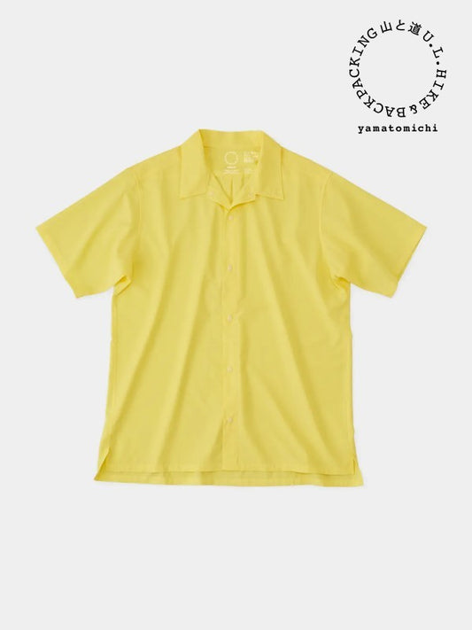 Men's Bamboo Short Sleeve Shirt #Pale Yellow｜山と道