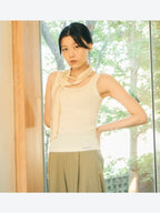 Ribbed 3D Bra Tank #White Wool [NV25022]｜one nova