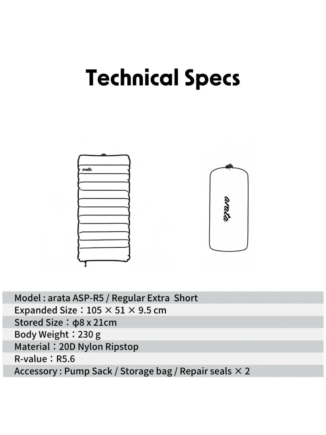 ASP-R5 Regular Extra Short｜arata