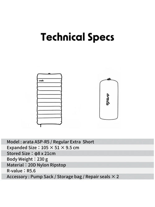 ASP-R5 Regular Extra Short｜arata