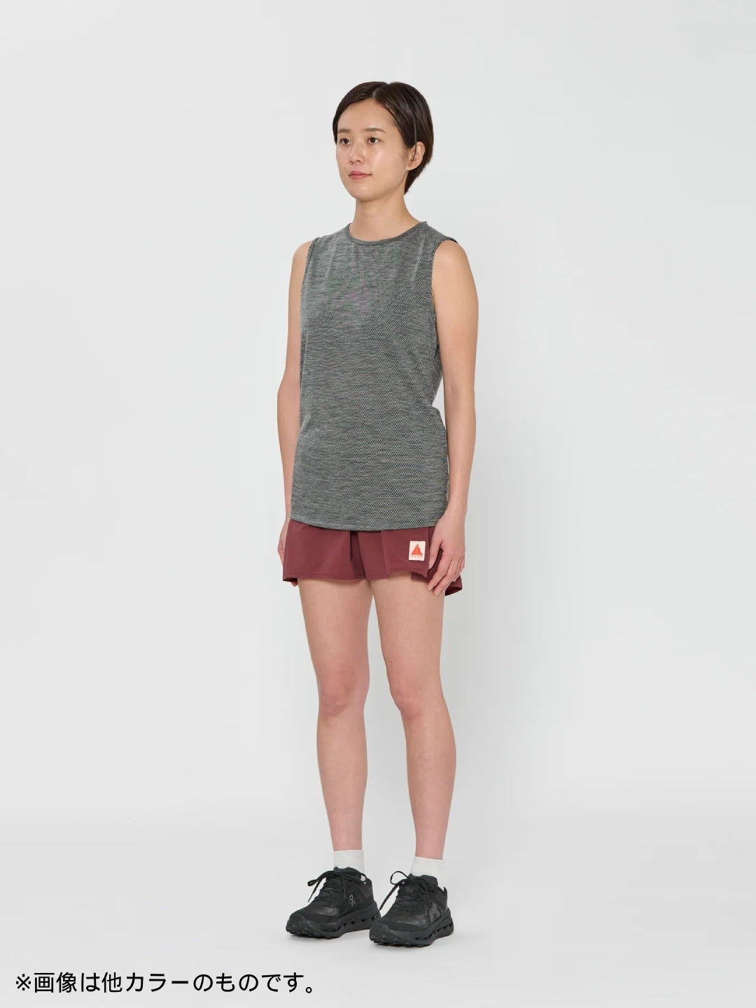 Women's Wool Mesh Tank #BORDEAUX｜HERENESS
