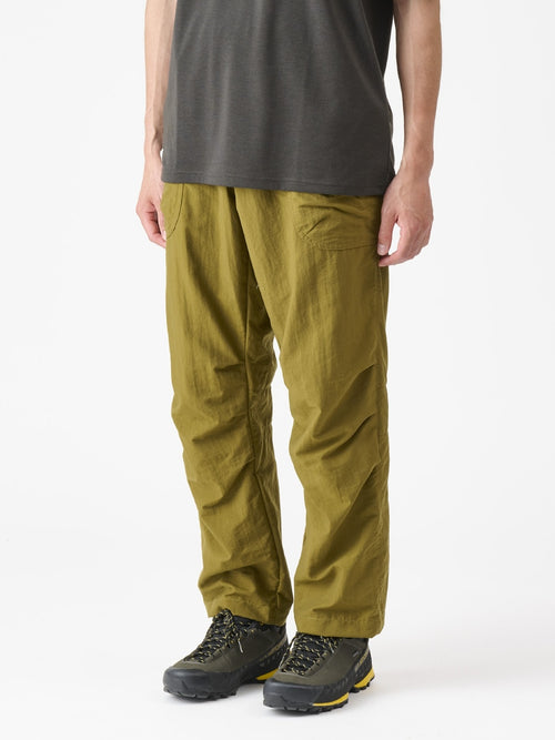 タッサーナイロンのルーズパンツ #ウグイスチャ [22047]｜AXESQUIN