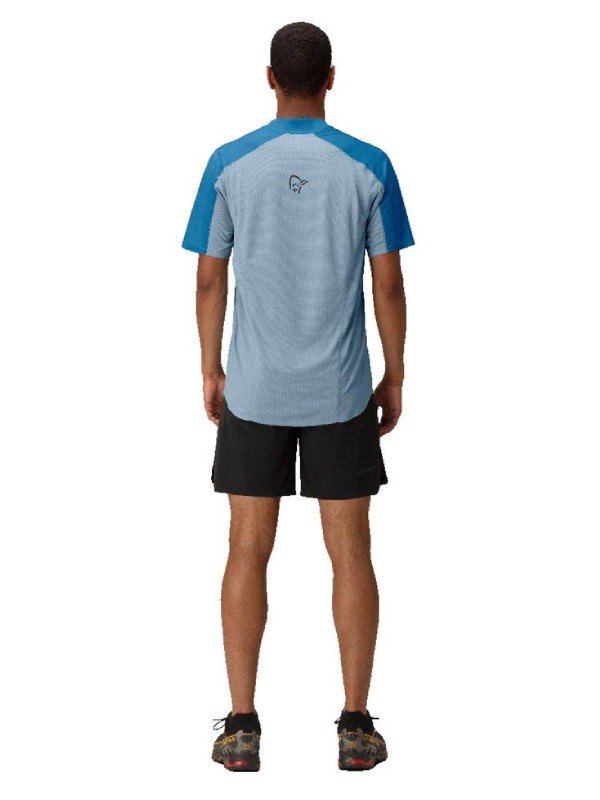 senja equaliser lightweight T-shirt (M) #Mykonos Blue [5826-23]｜Norrona