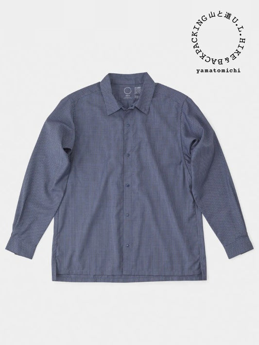 Merino Shirt #Navy Stripe｜山と道