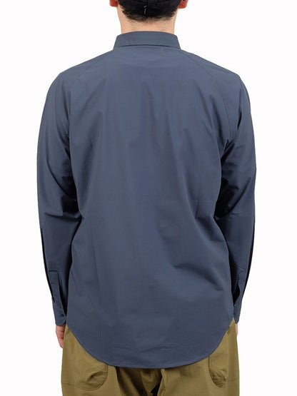 Soft shell short collar shirt #Connez [021066] | AXESQUIN