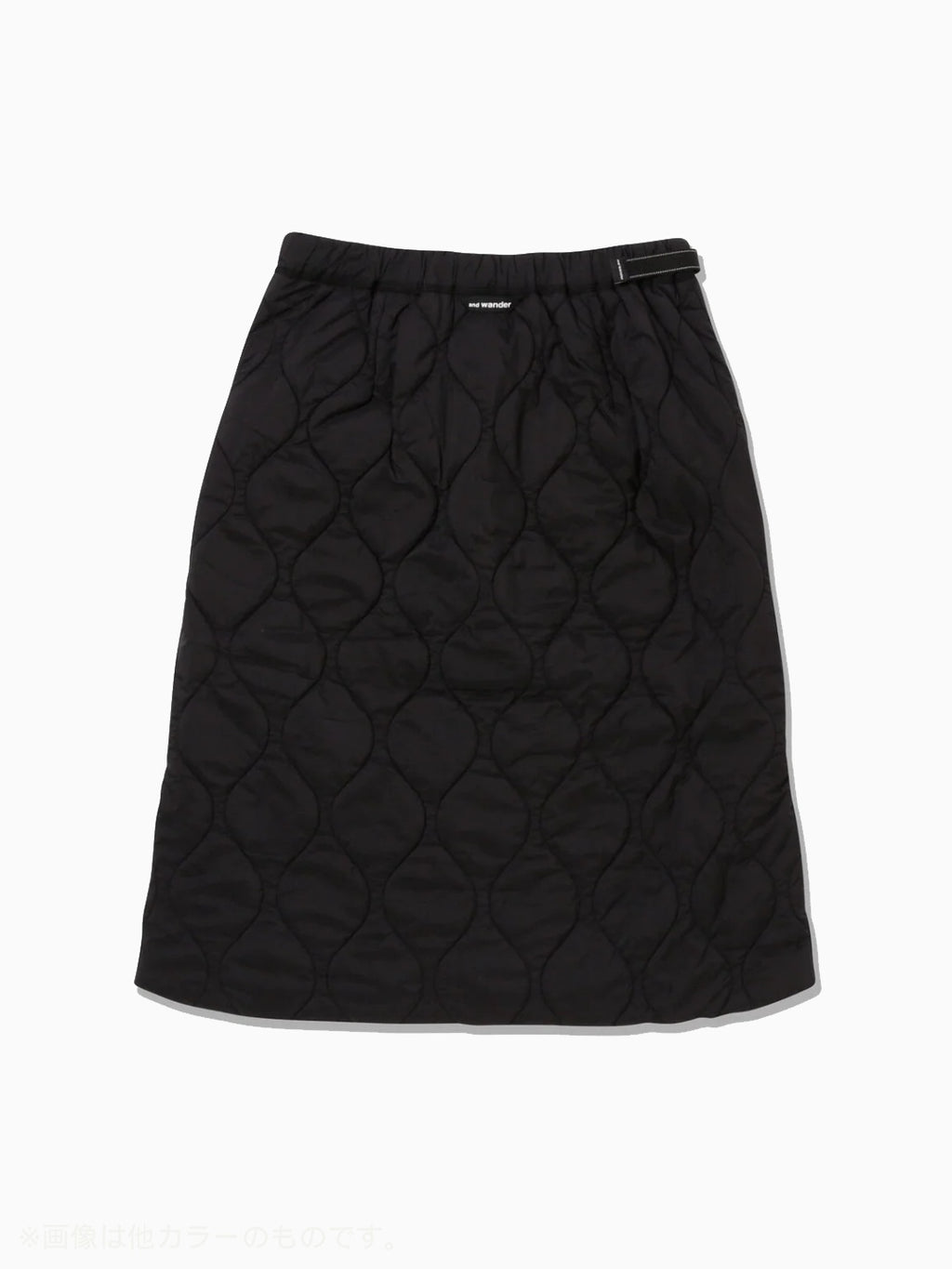 quilting wrap skirt #Black [6282042]｜and wander