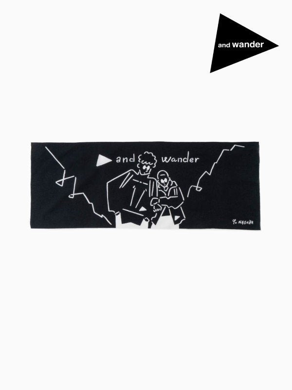 Yu Nagaba tenugui #010/black [4977243]｜and wander