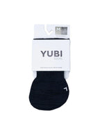 Natural Shape Quarter Crew Axio Wool #Black [YUB233-021025-BLK]｜YUBI SOCKS