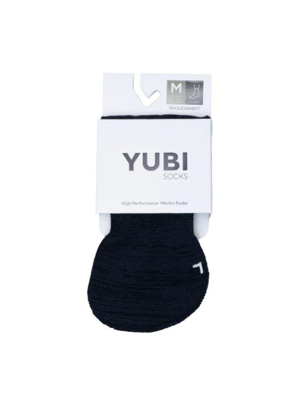 Natural Shape Quarter Crew Axio Wool #Black [YUB233-021025-BLK]｜YUBI SOCKS