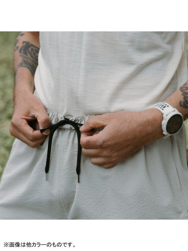 Outdoor Seersucker Shorts #GRAY [HU-20007]｜HERENESS