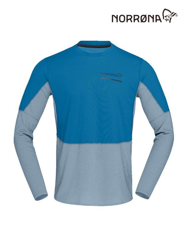 senja equaliser lightweight Long sleeve (M) #Mykonos Blue [5820-23]｜Norrona