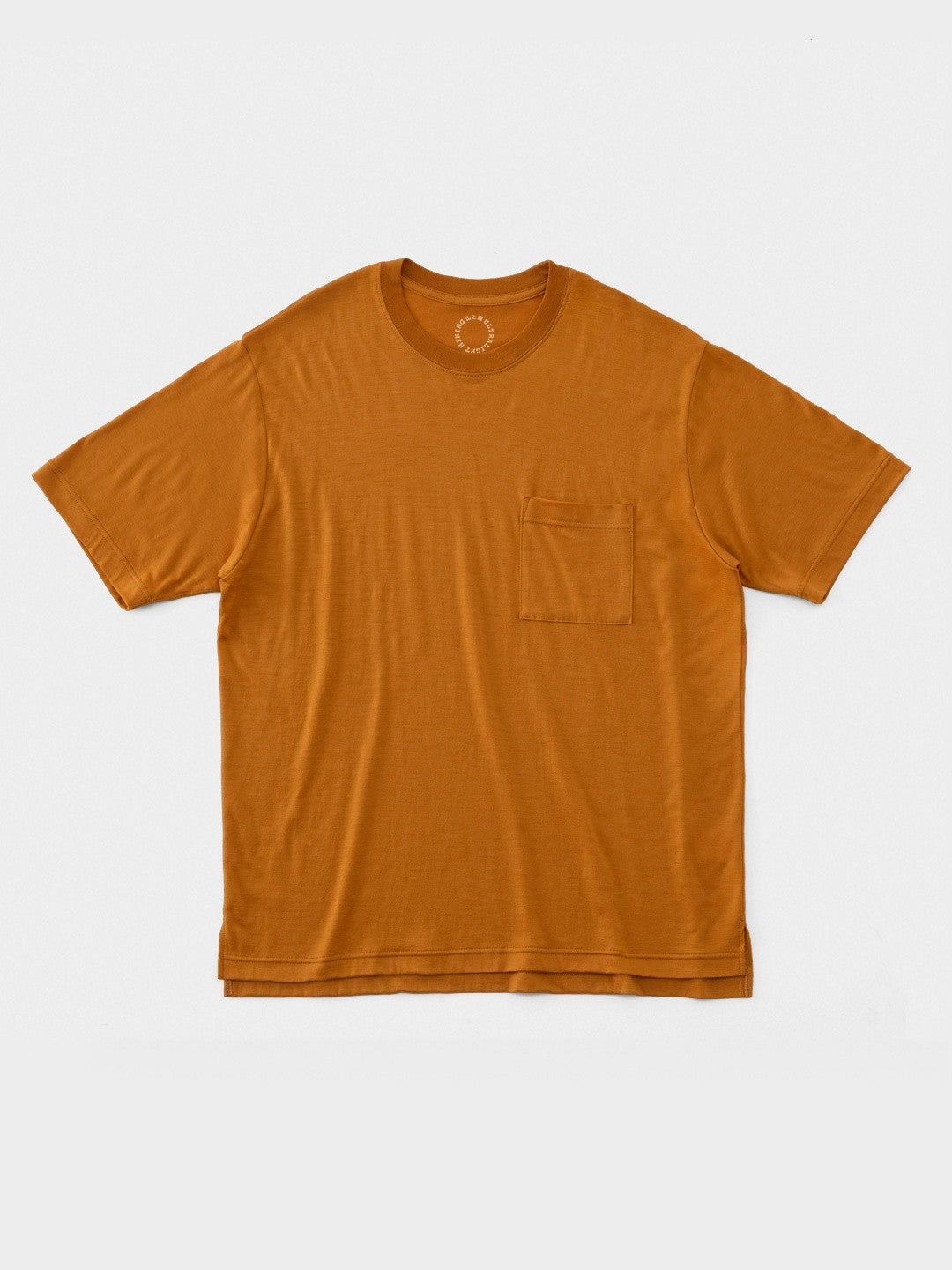 100% Light Merino Pocket T-shirt #Cinnamon｜山と道