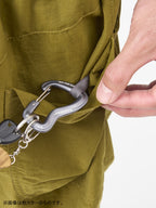 タッサーナイロンのルーズパンツ #カチイロ [22047]｜AXESQUIN