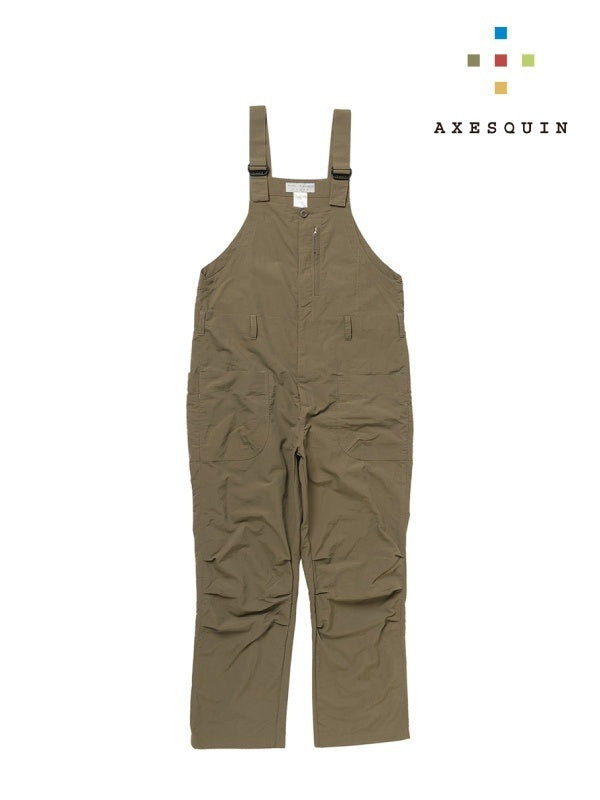 タッサーナイロンのオーバーオール #オリーブネズミ [022025]｜AXESQUIN