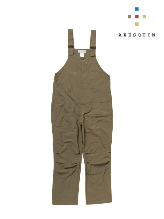 Tussah nylon overalls #Olive Mouse [022025] | AXESQUIN