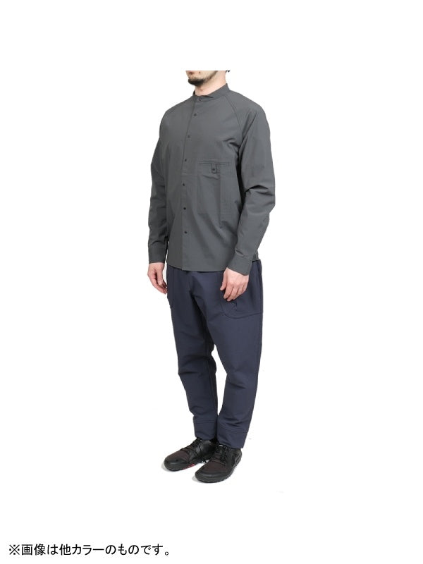 ソフトシェルのバンドカラーシャツ #ハイジロ [021091]｜AXESQUIN