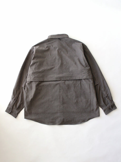 HIKE&BIKE CAVE CORDUROY BIG SHIRT #17GRY [PS232008]｜PAPERSKY WEAR