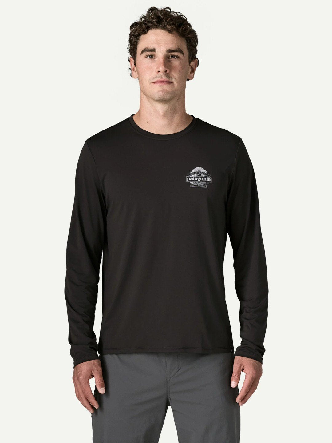 【Men】Men's L/S Cap Cool Daily Shirt - Great Waves #BLK [45494]｜patagonia