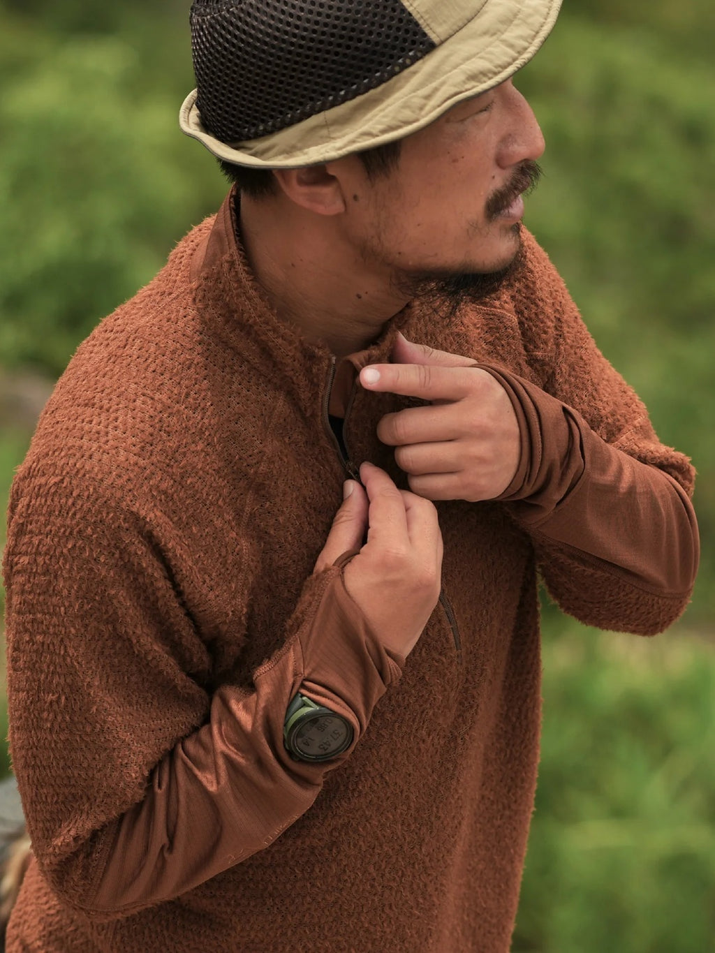 Cloud Half-Zip #marron｜milestone