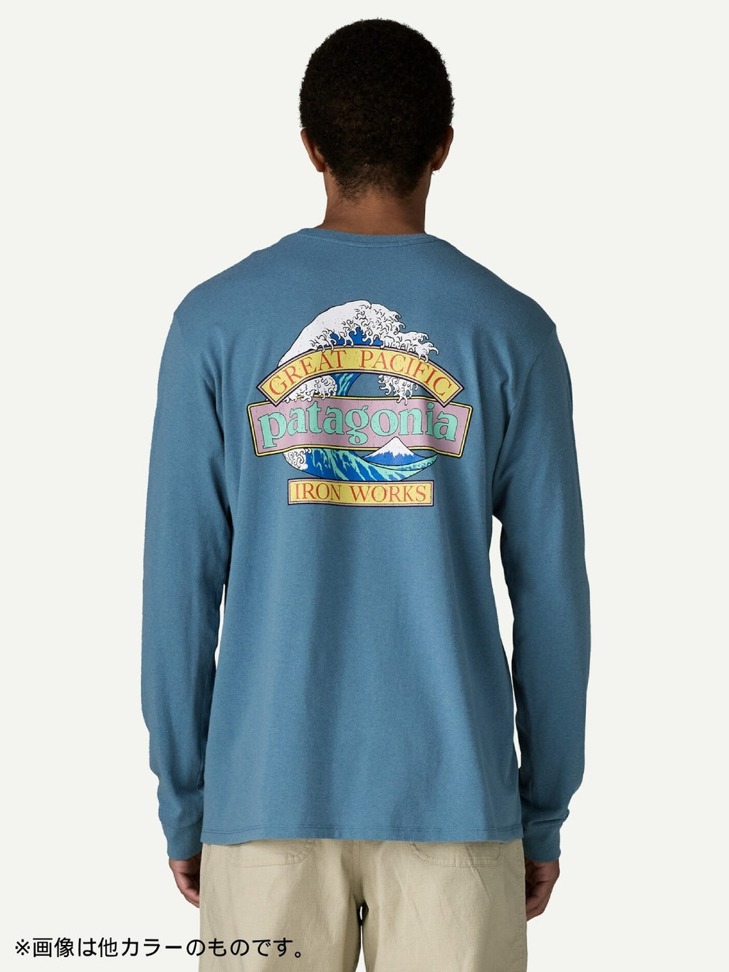 L/S Great Waves Responsibili-Tee #WHI [37876]｜patagonia