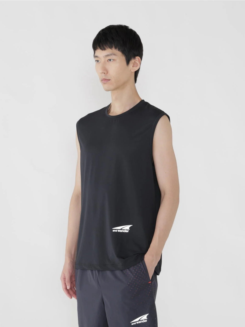Altra×and wander tank top #black/010 [6164505]｜and wander