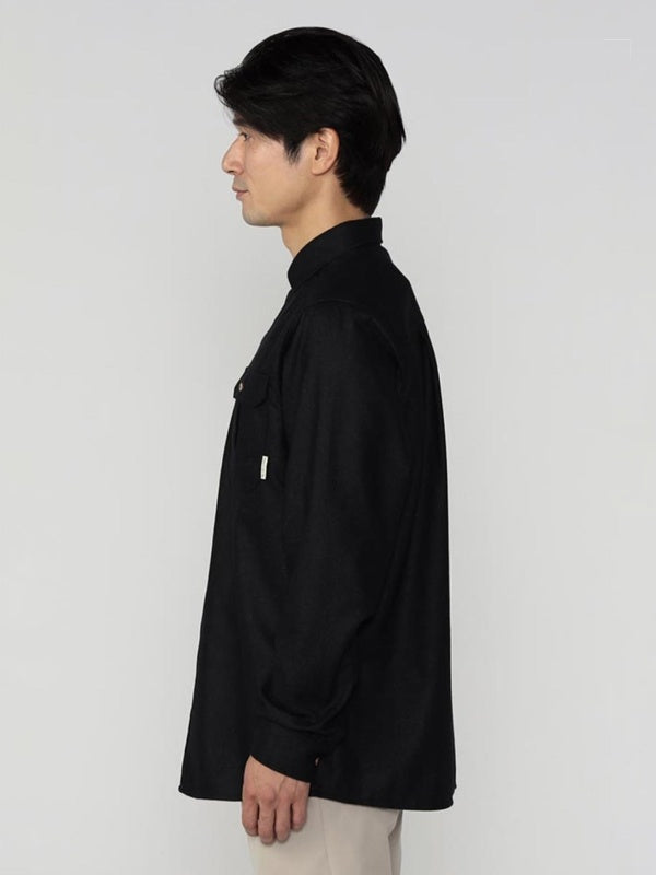 ReBorn Wool Shirt Men's #Dark Grey Melange [106310]｜ACLIMA