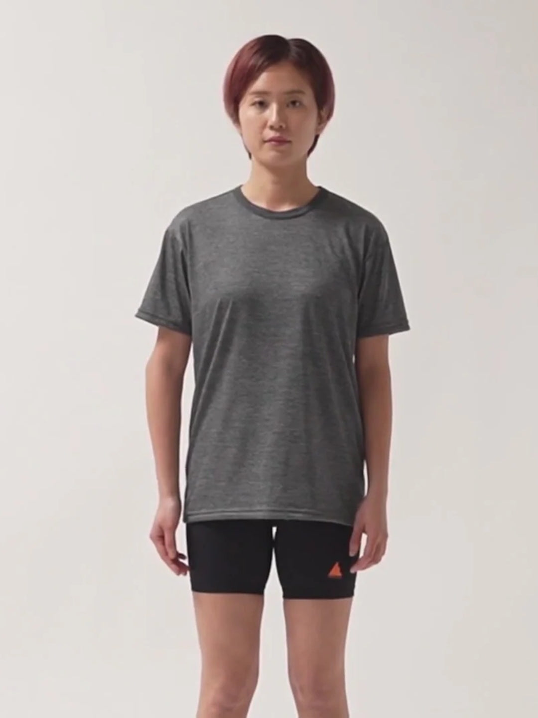 Dry Wool T-shirt 2 #Heather Gray [hu-10014]｜HERENESS