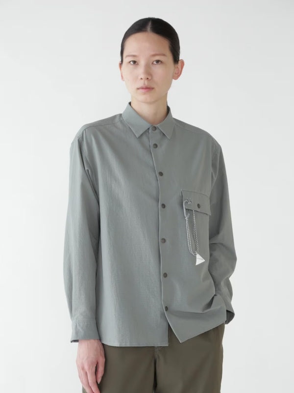 Women's dry breathable LS shirt #123/blue grey [4143120]｜and wander
