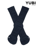 自然塑形羊毛中筒袜 Axio 黑色 [YUB233-022025-BLK]｜YUBI 袜子