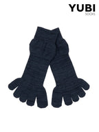 Toe Socks Quarter Crew Axio Wool #Black [YUB233-031025-BLK]｜YUBI SOCKS