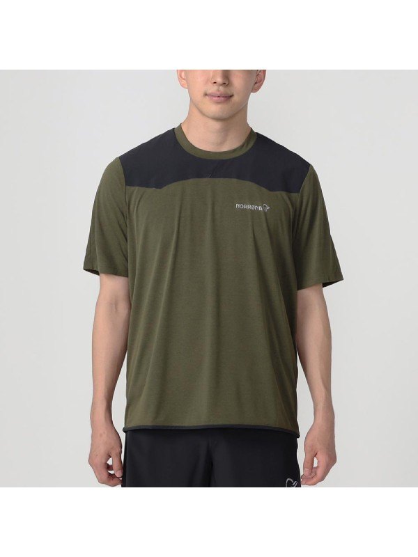 skibotn equaliser tech T-Shirt (M) #Olive Night [4207-24]｜Norrona