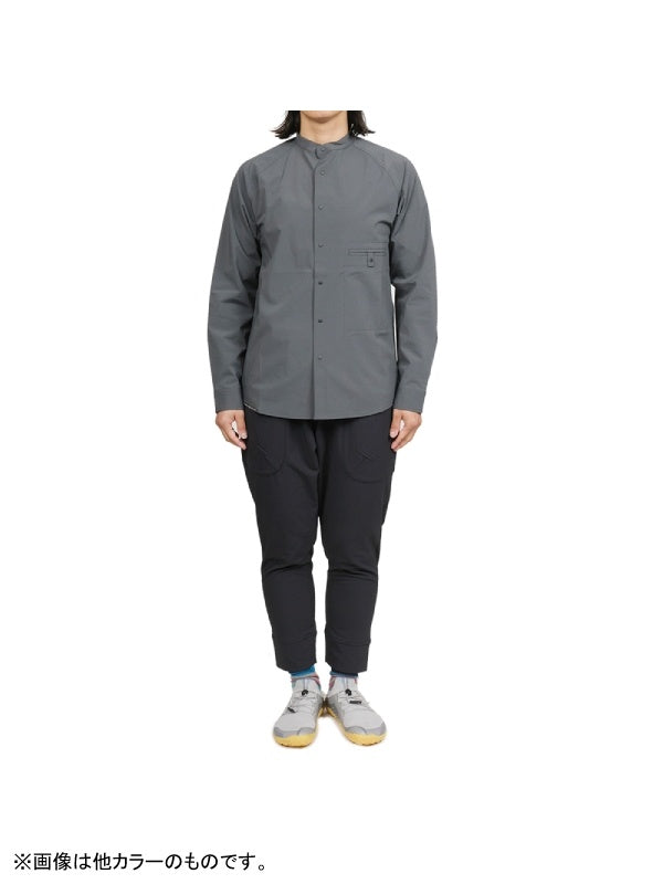 ソフトシェルのバンドカラーシャツ #ハイジロ [021091]｜AXESQUIN