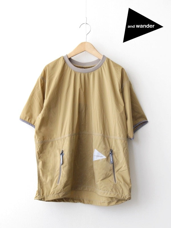 Women's PERTEX wind T #040/beige [4121113]｜and wander