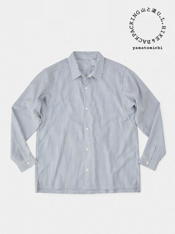 Merino Shirt #Blue Stripe｜山と道