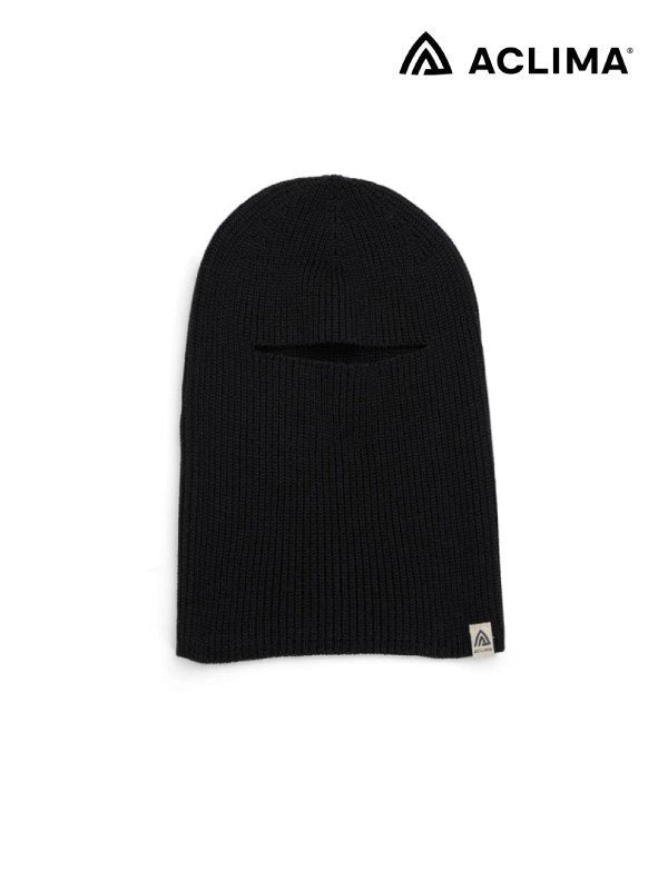 Flat Knit Balaclava Hat #Jet Black [109922]｜ACLIMA