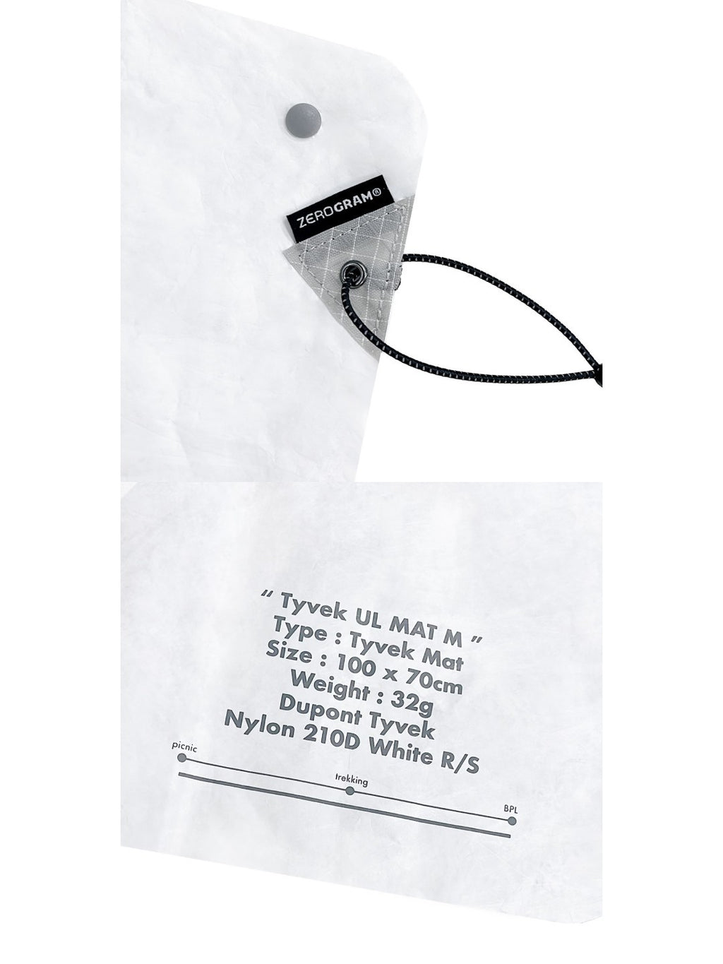 Tybek UL Mat M #WHITE [ZU2MTX2601]｜ZEROGRAM