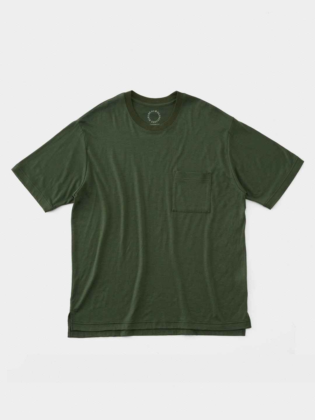 100% Light Merino Pocket T-shirt #Kombu Green｜山と道